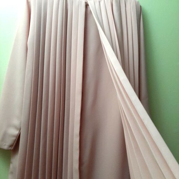 Vintage Jack Bryan Cape Like Pleated Midi Dress size 8 - Picture 8 of 13